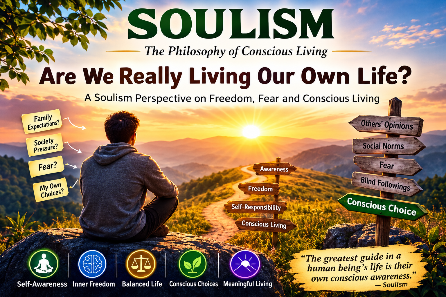 Are We Really Living Our Own Life? — A Soulism Perspective on Freedom, Fear, and Conscious Living